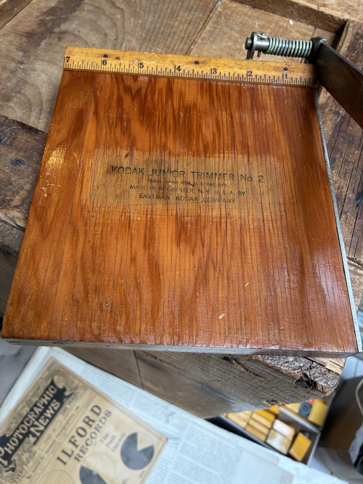 Vintage No. 2 KODAK Junior Trimming Board Photo Cutter Eastman Kodak