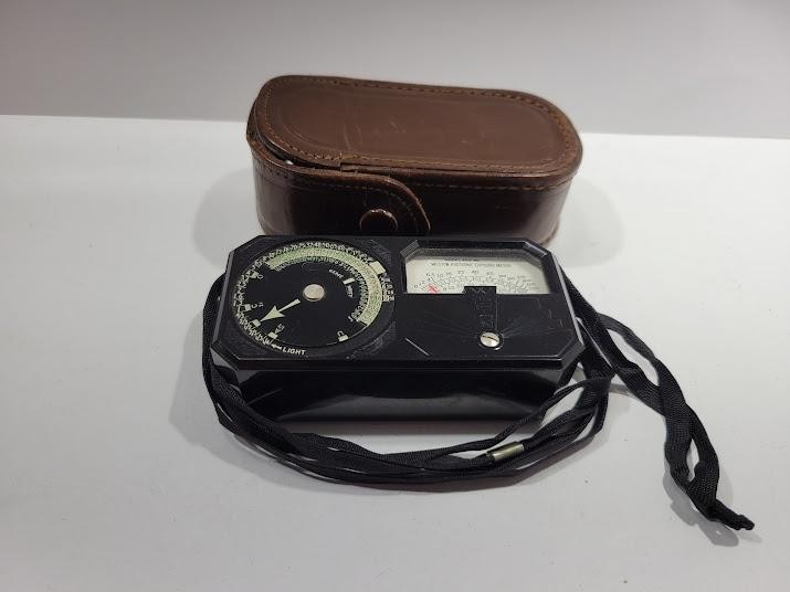 Vintage Weston Photronic Exposure Meter Model 650 Light Meter W/ Case Brown