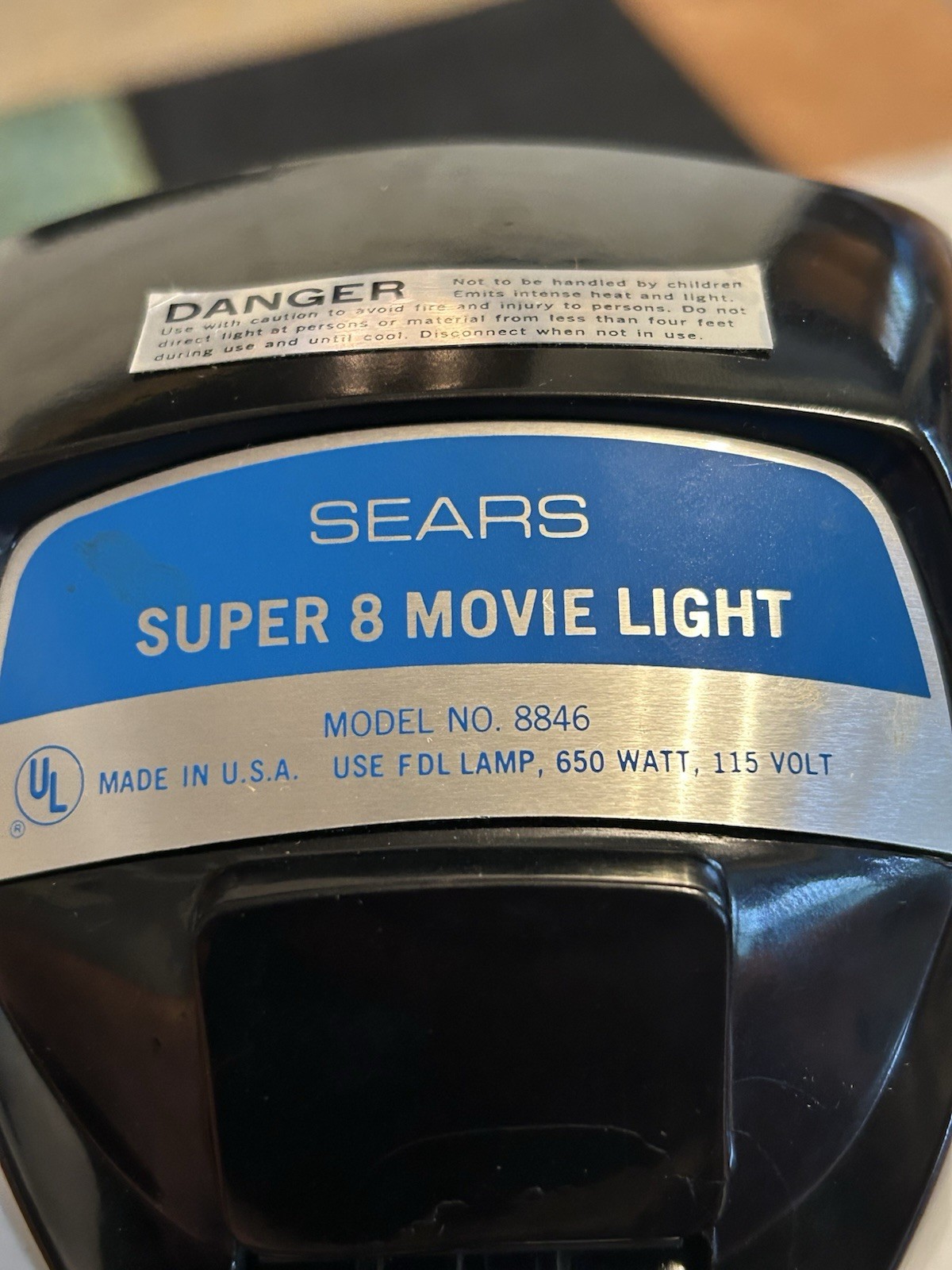 Vintage Sears Super 8 Sealed Beam Movie Light. 38846. USA. Works Very Bright