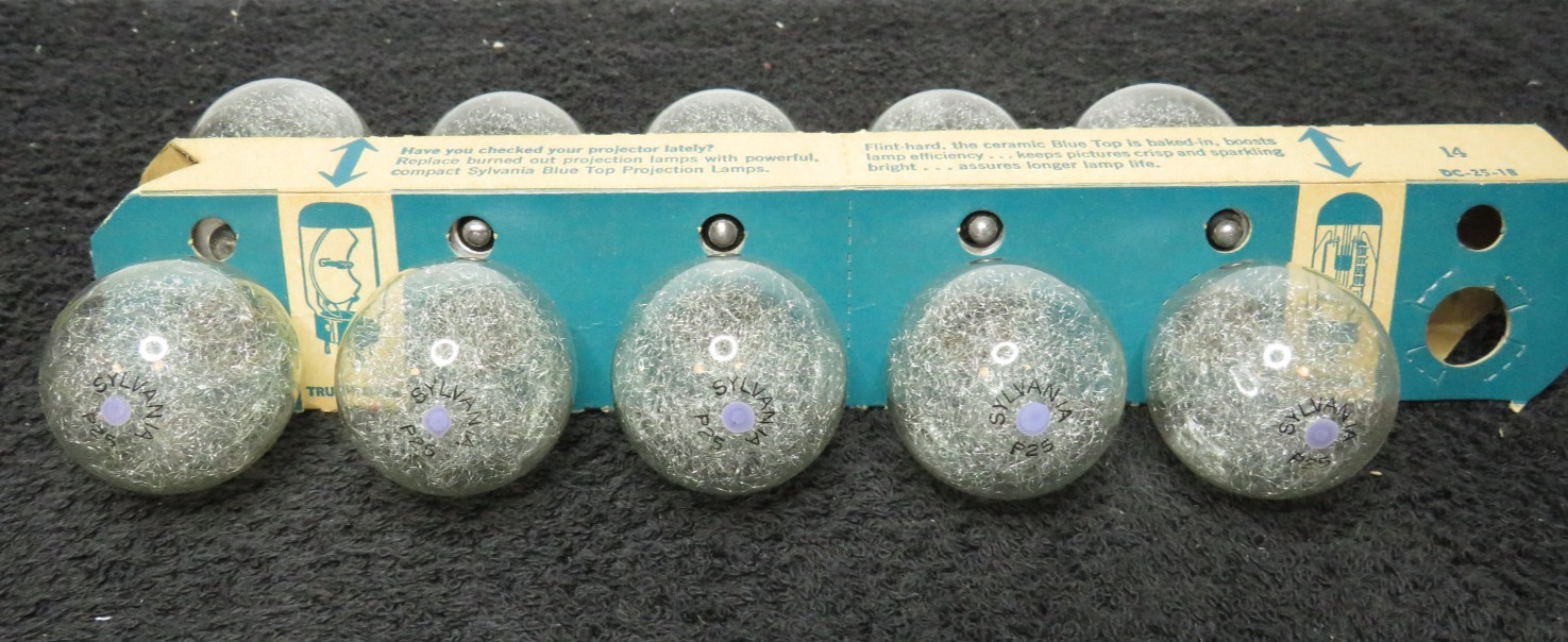 VINTAGE SYLVANIA FLASHBULBS BLUE DOT PRESS 25 10 BULBS