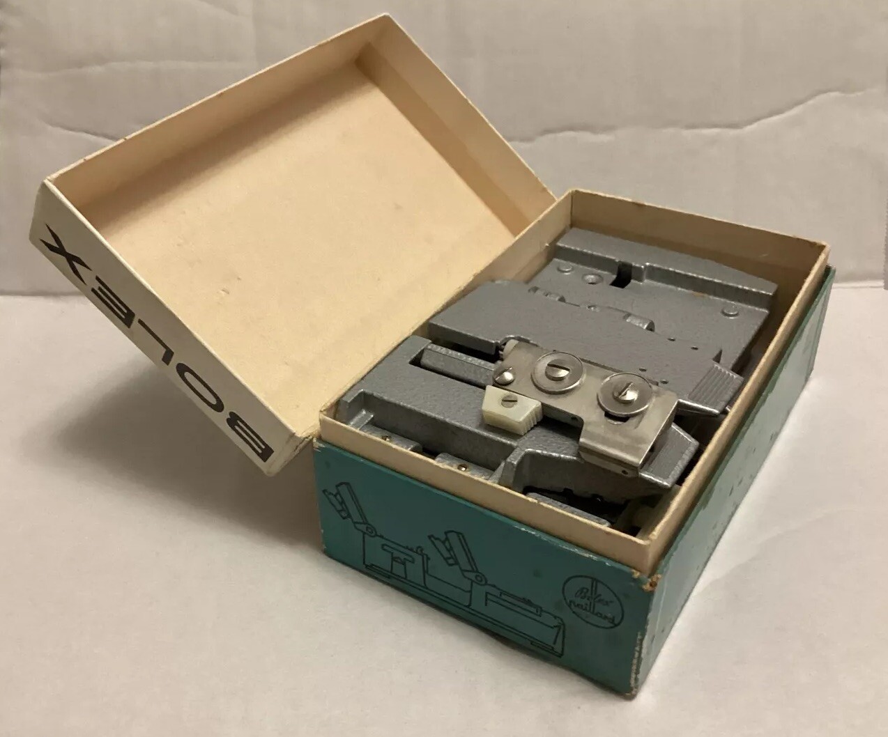 Vintage Bolex Paillard Super 8mm & Normal 8 Film Slicer In Box Switzerland