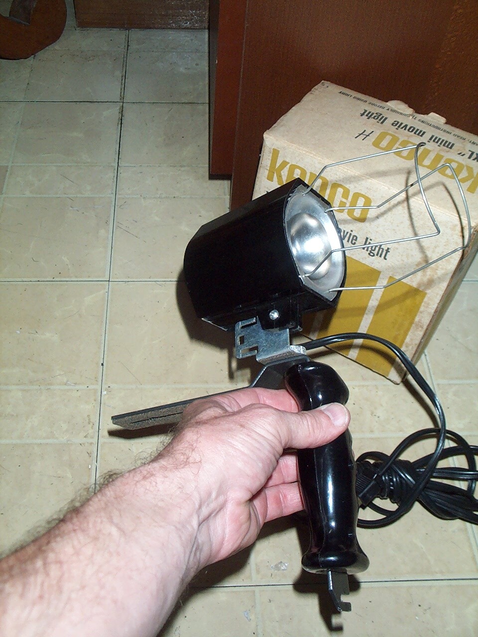 MOVIE LIGHT Vintage KENCO XL Model 3000 Hand Grip Original Box Super 8mm Film