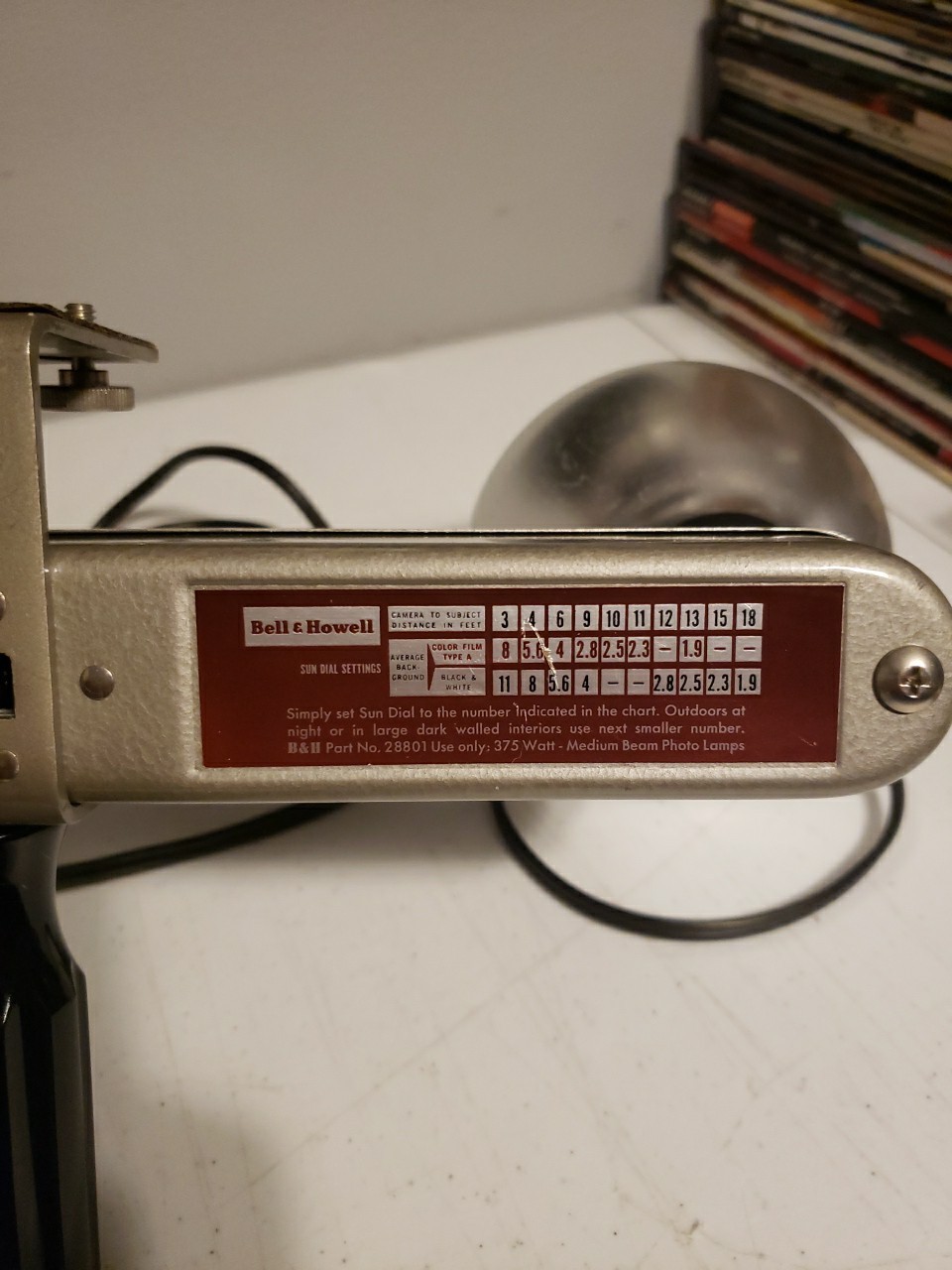 Vintage Bell Howell Flood Light Bar Lamp for Indoor Movies Tested & Working