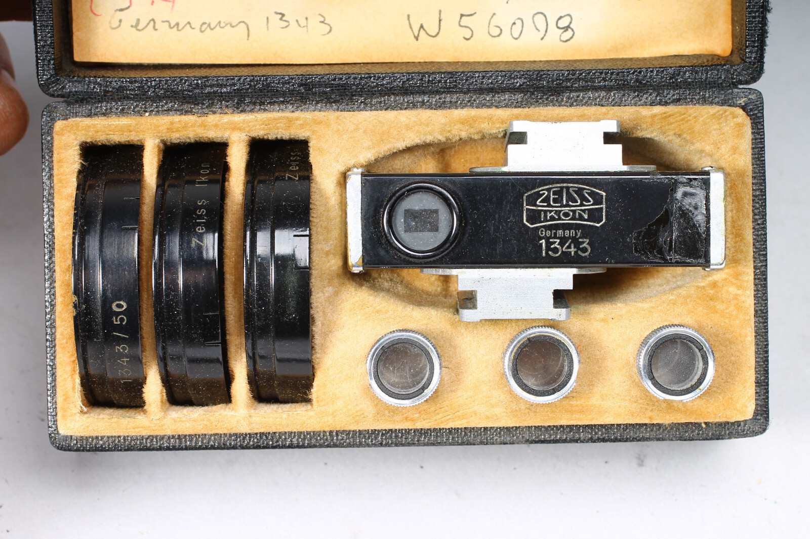 ZEISS IKON 1343 CONTAMETER CLOSEUP LENS SET FOR CONTAX 35MM CAMERAS