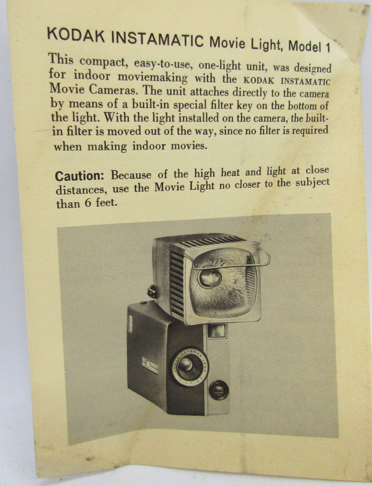 Vintage Kodak Instamatic Movie Light Model 1 in Original Box
