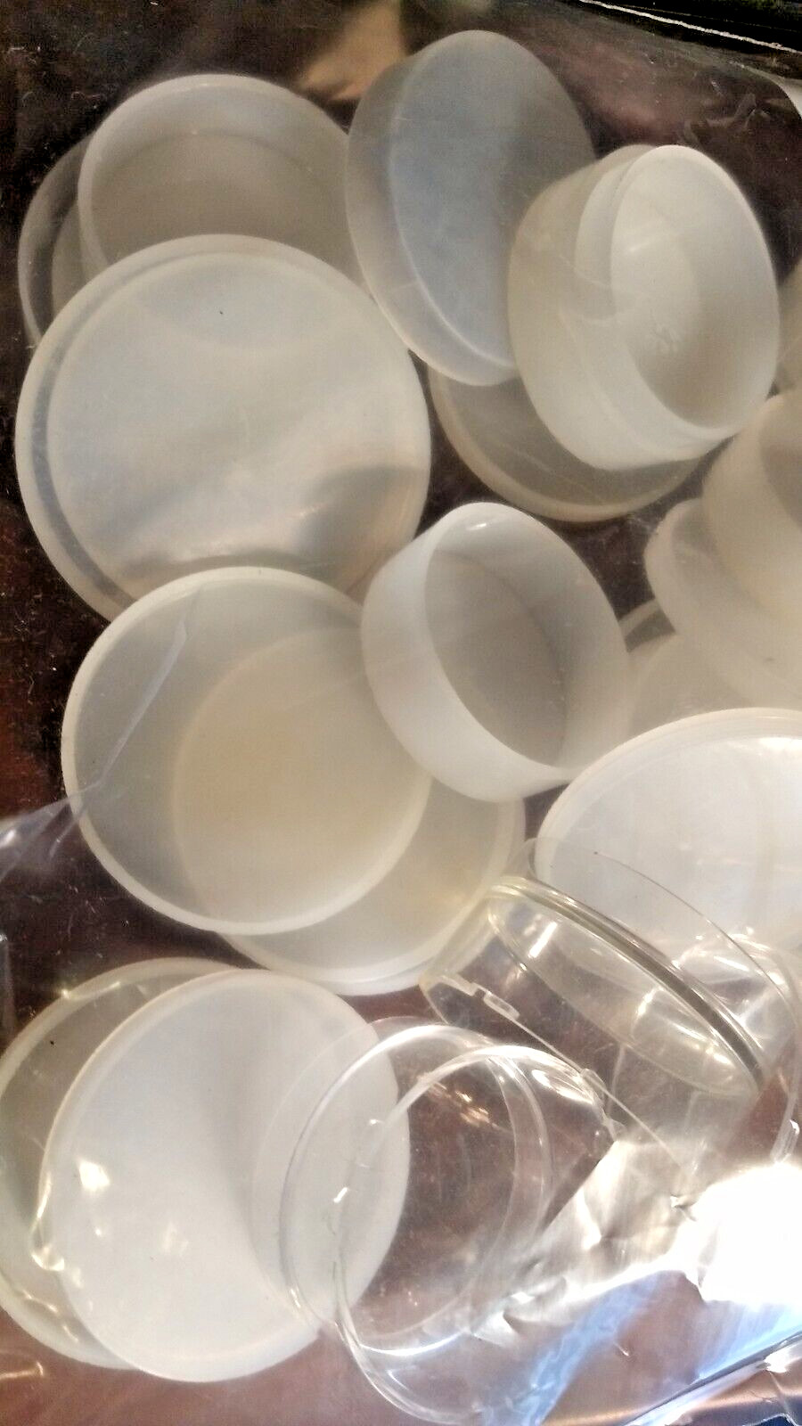 Appox. 25 Misc. clear Lens Caps Replacement Camera Parts
