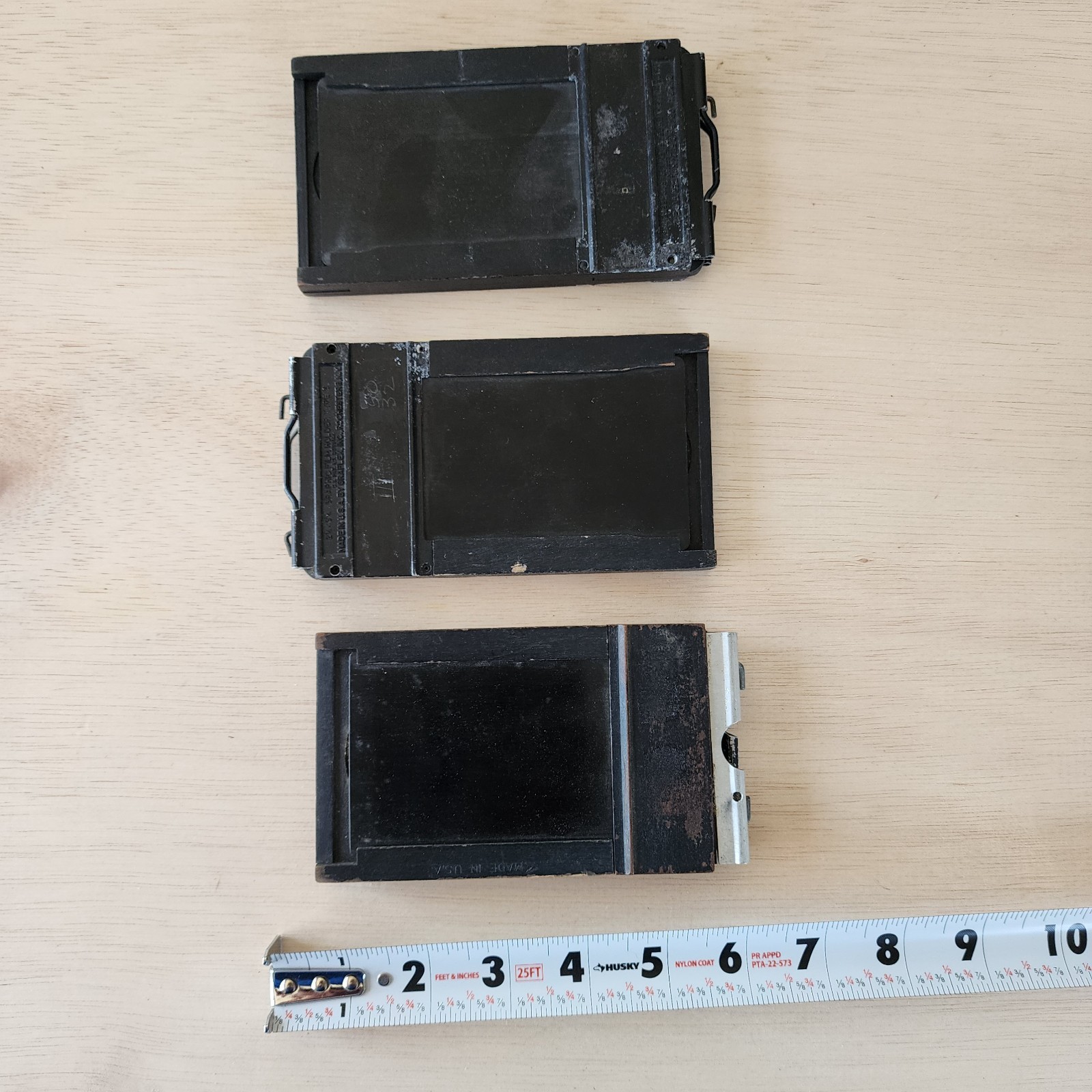 Lot of 3 Graflex 2×3 Graphic Film Holders Type V – Vintage – 1 Incomplete