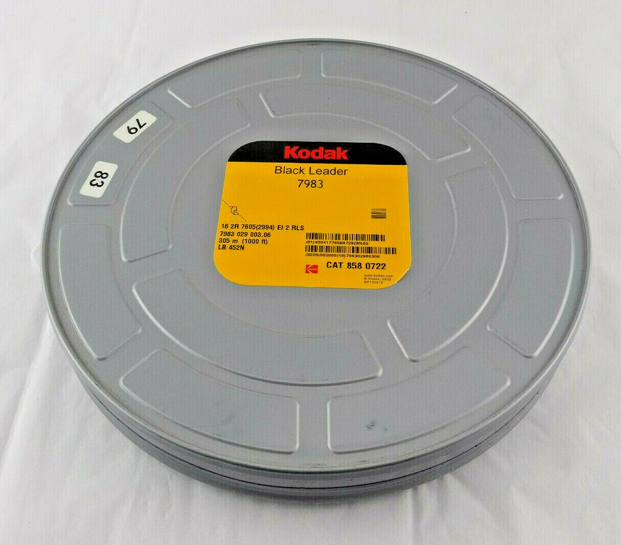 Vintage Metal Film Reel Canister 11″ x 11 x 1.75″ Kodak Pre-owned Free Shipping