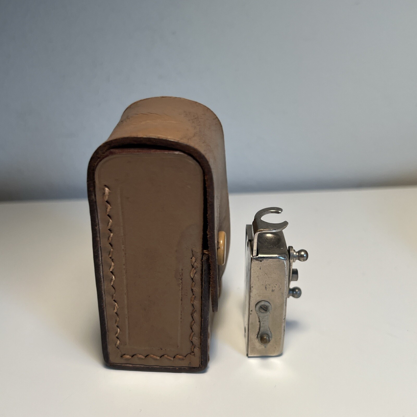 Vintage Autoknips Auto Self Timer Leather Case Germany Camera Photography Metal