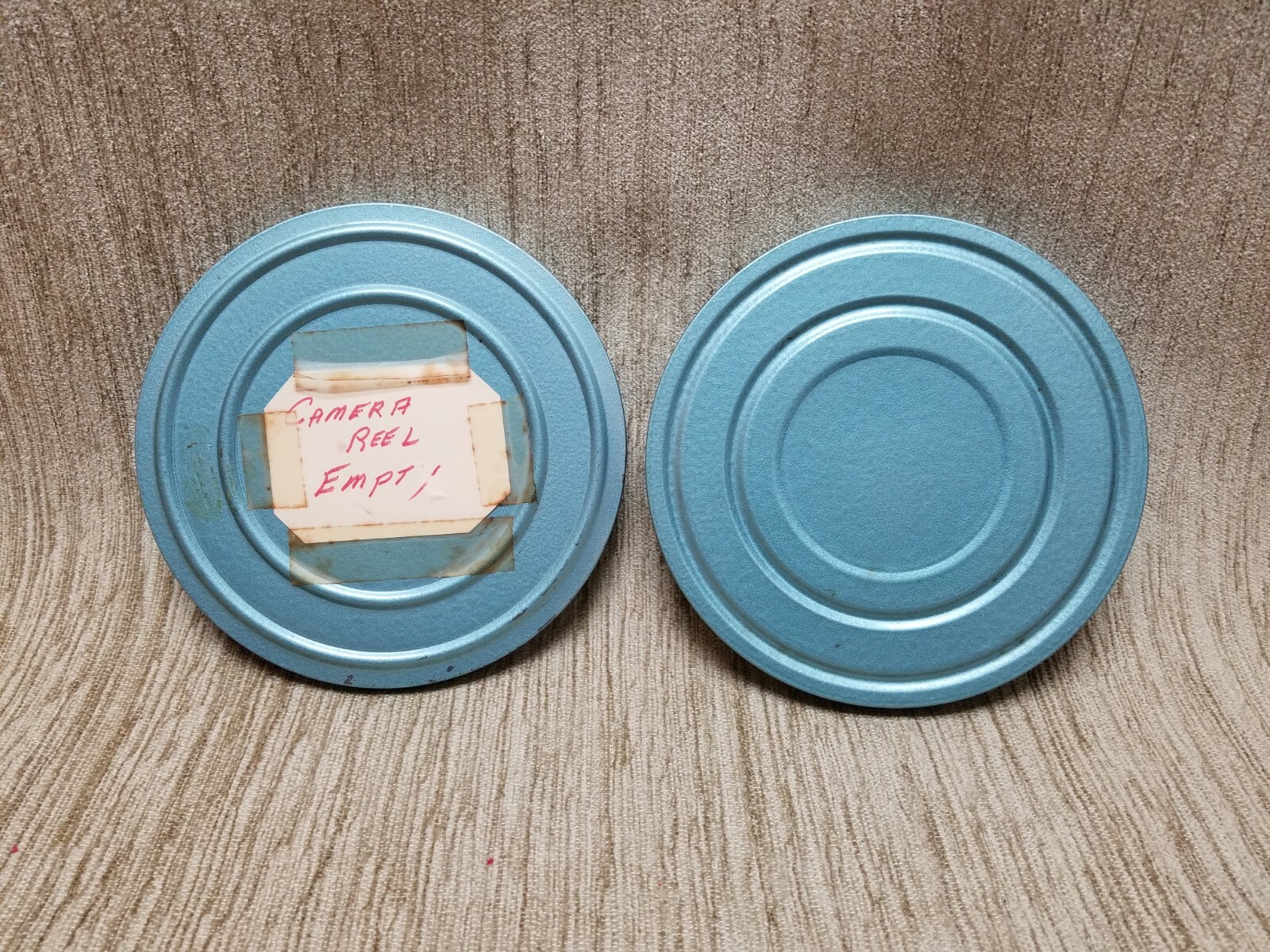 Vintage Metal 6″ Film Reel And Canister