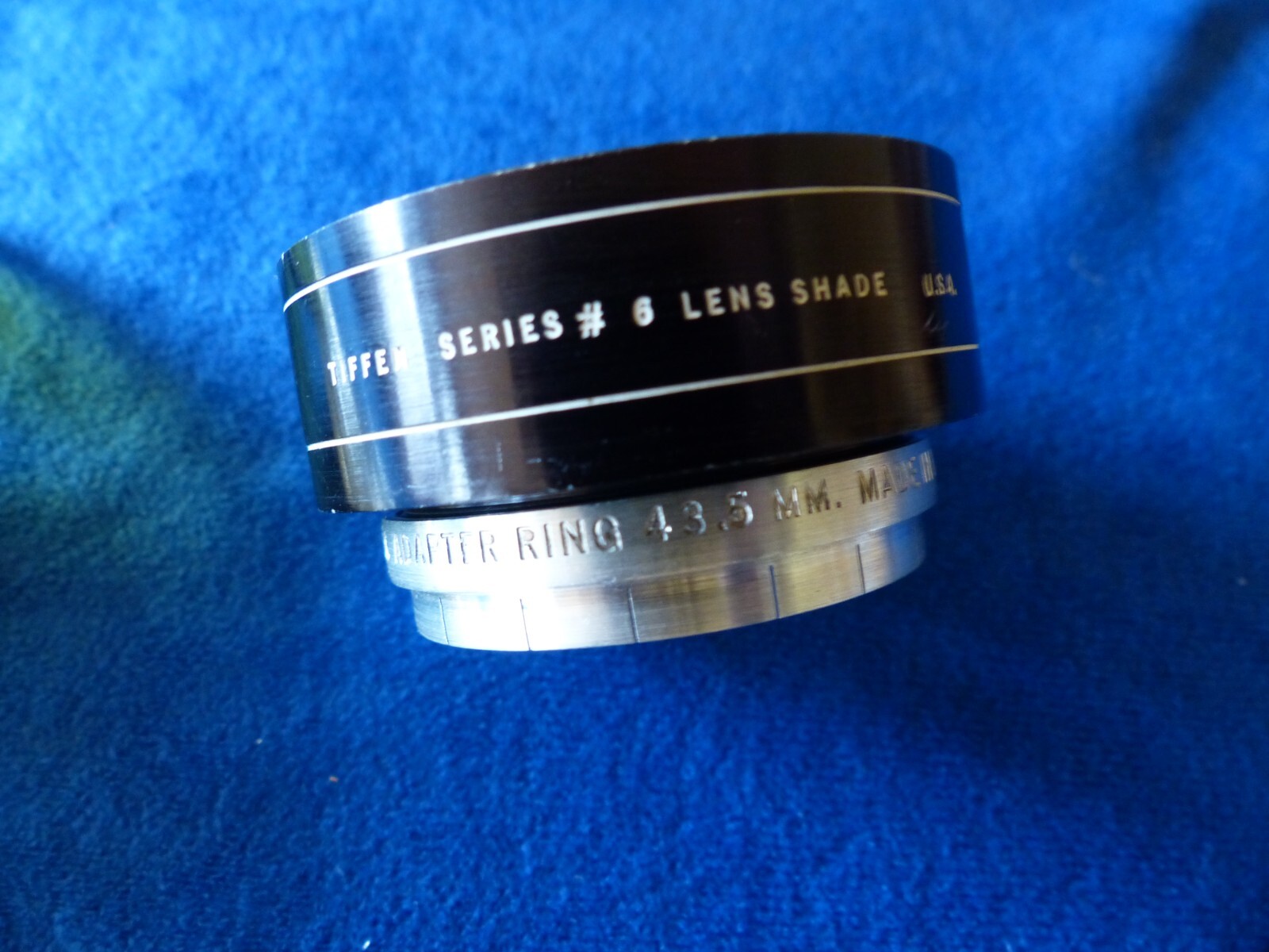 Vintage Tiffen series VI lens shade+43.5 mm adapter ring fits Kodak 5-1/2″ lens