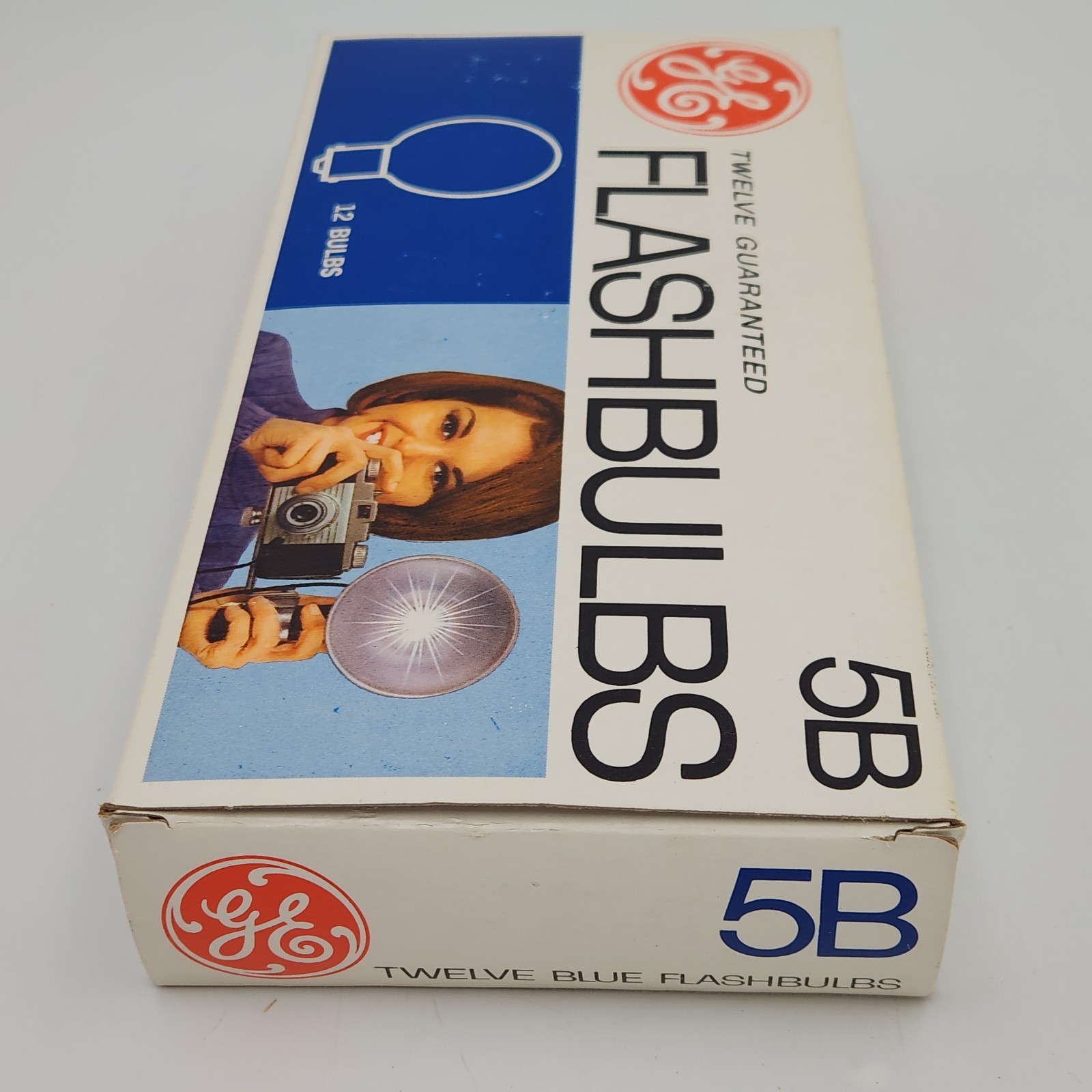Vtg General Electric GE 5B Camera Flashbulbs 1 Box Of 10 Bulbs (F5B)