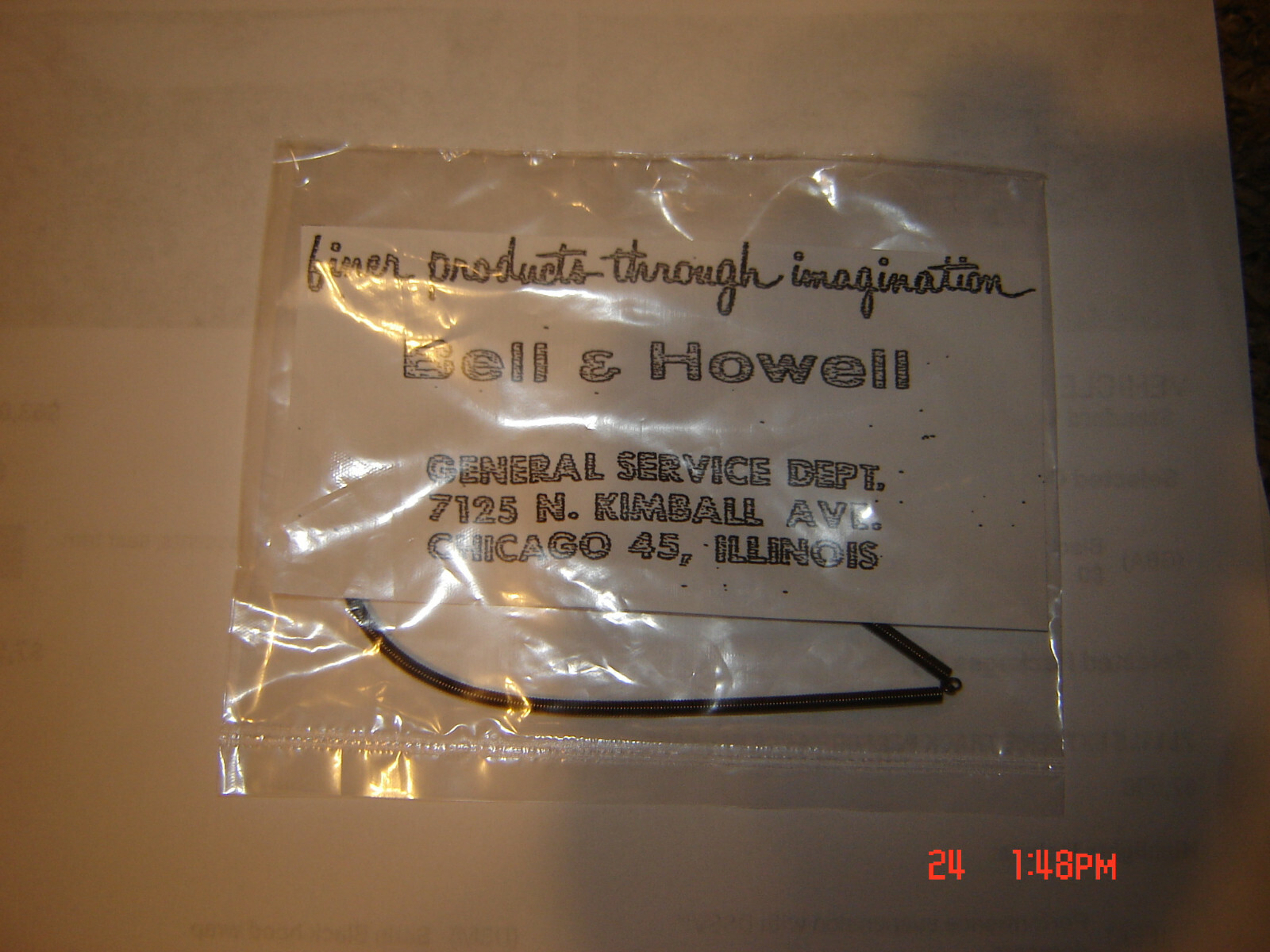 Bell & Howell 57 Projector Belts , 3 Wire Belts, New Wire Belt Set