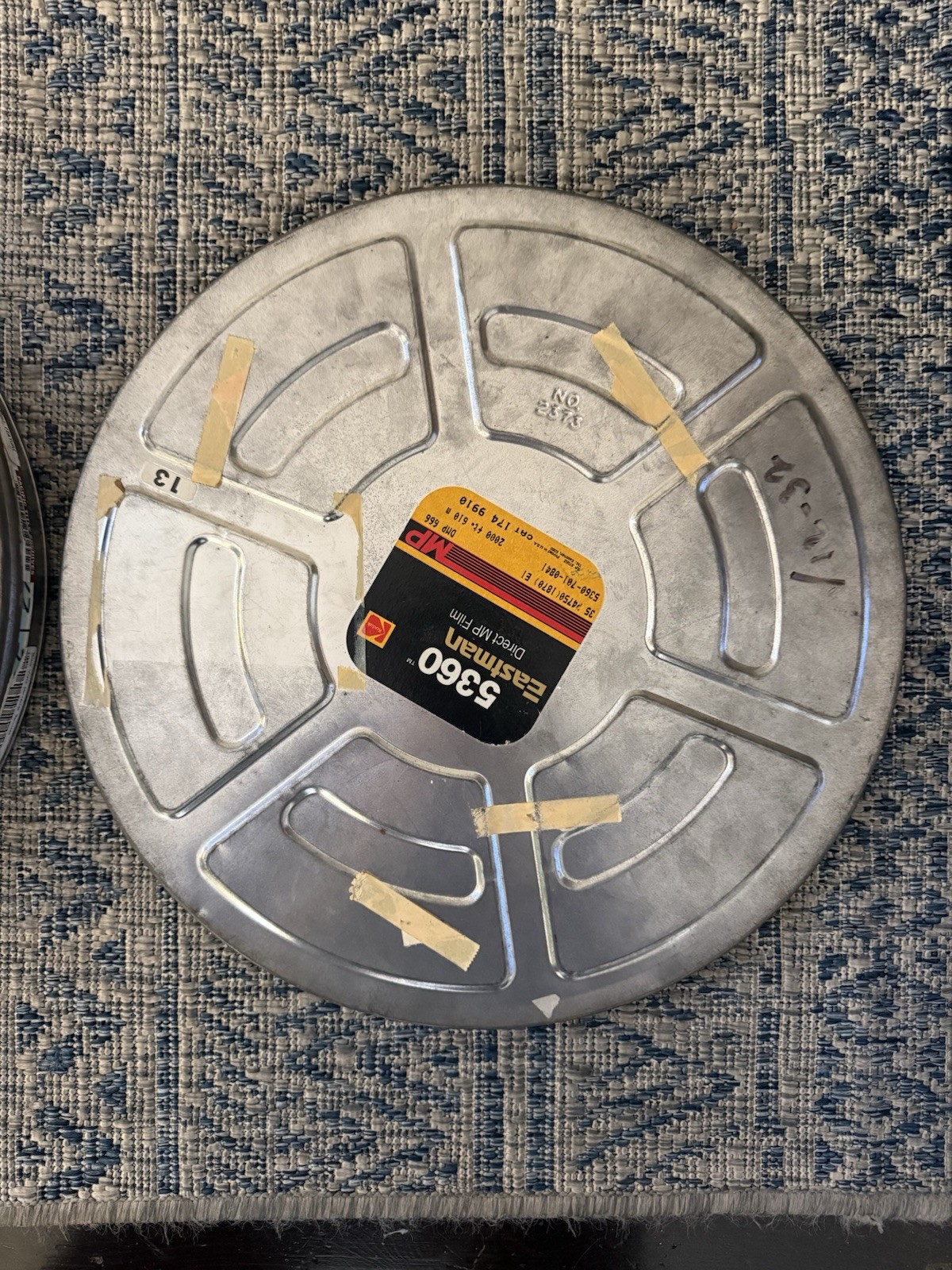 Vintage Disney 35mm Film Canister Metal Tin Can Container Empty 15″- Savage Sam