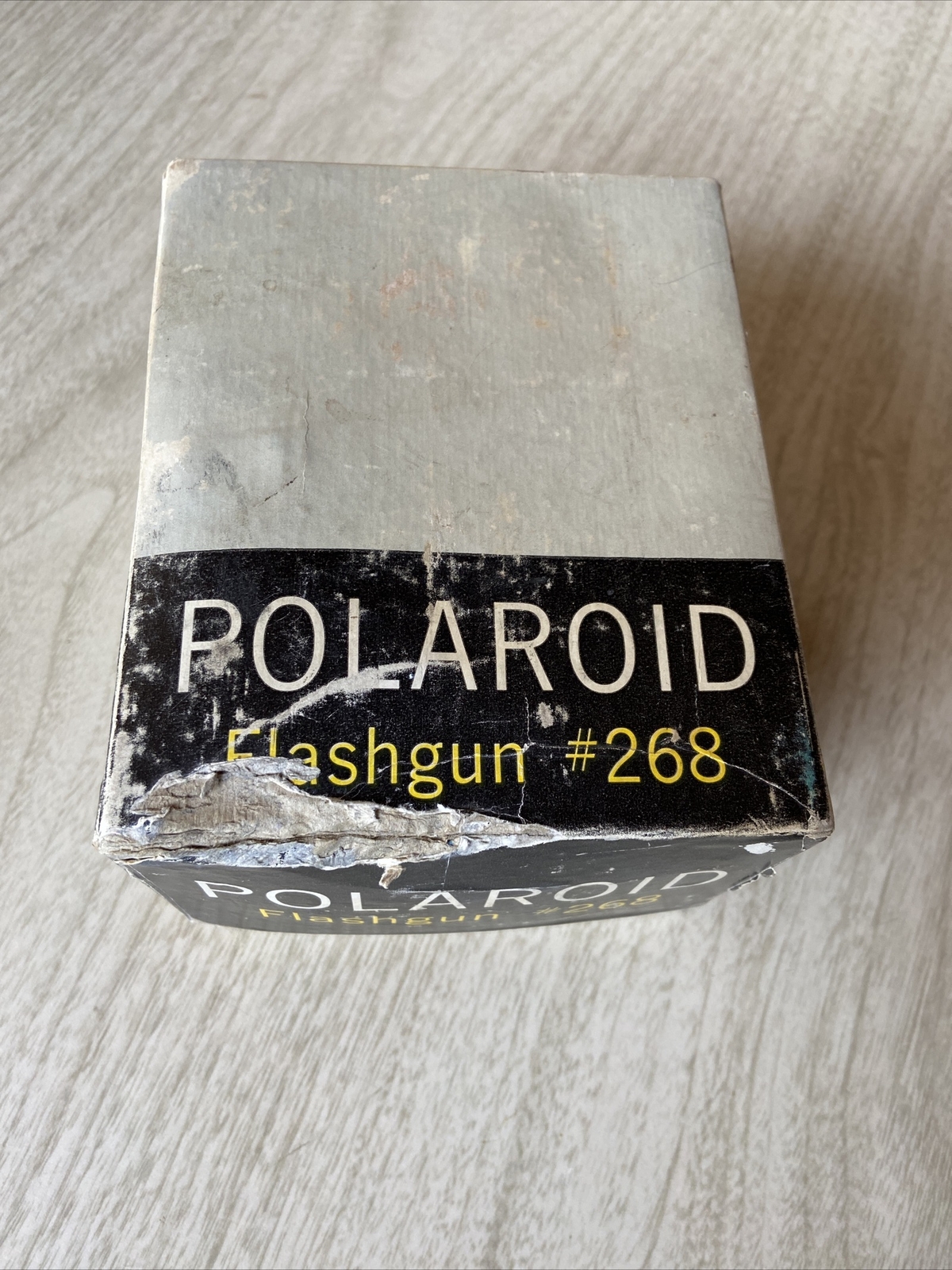 Vintage Polaroid Camera Flashgun #268. With box and Polaroid Cold Clips #193.