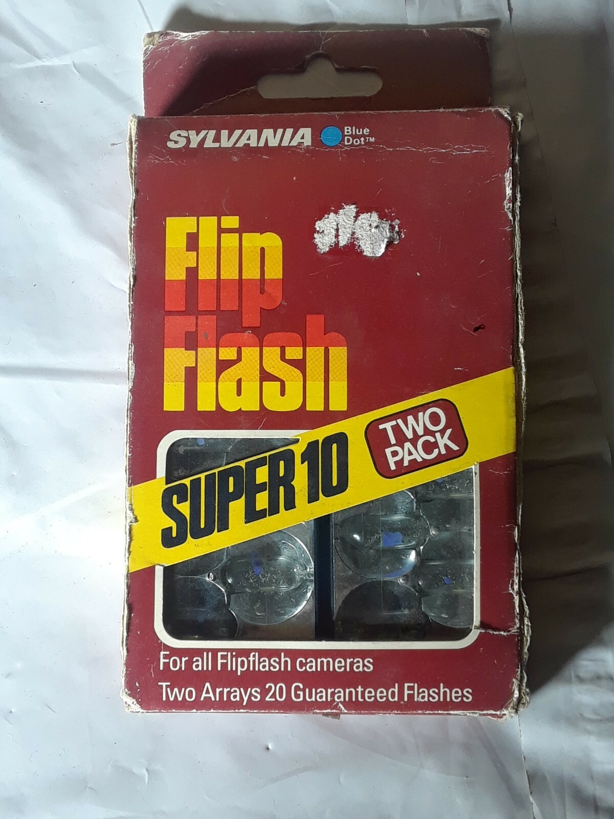 Sylvania FlipFlash Super 10 Two Pack Blue Dot Flashbulbs Flashbar New Old Stock