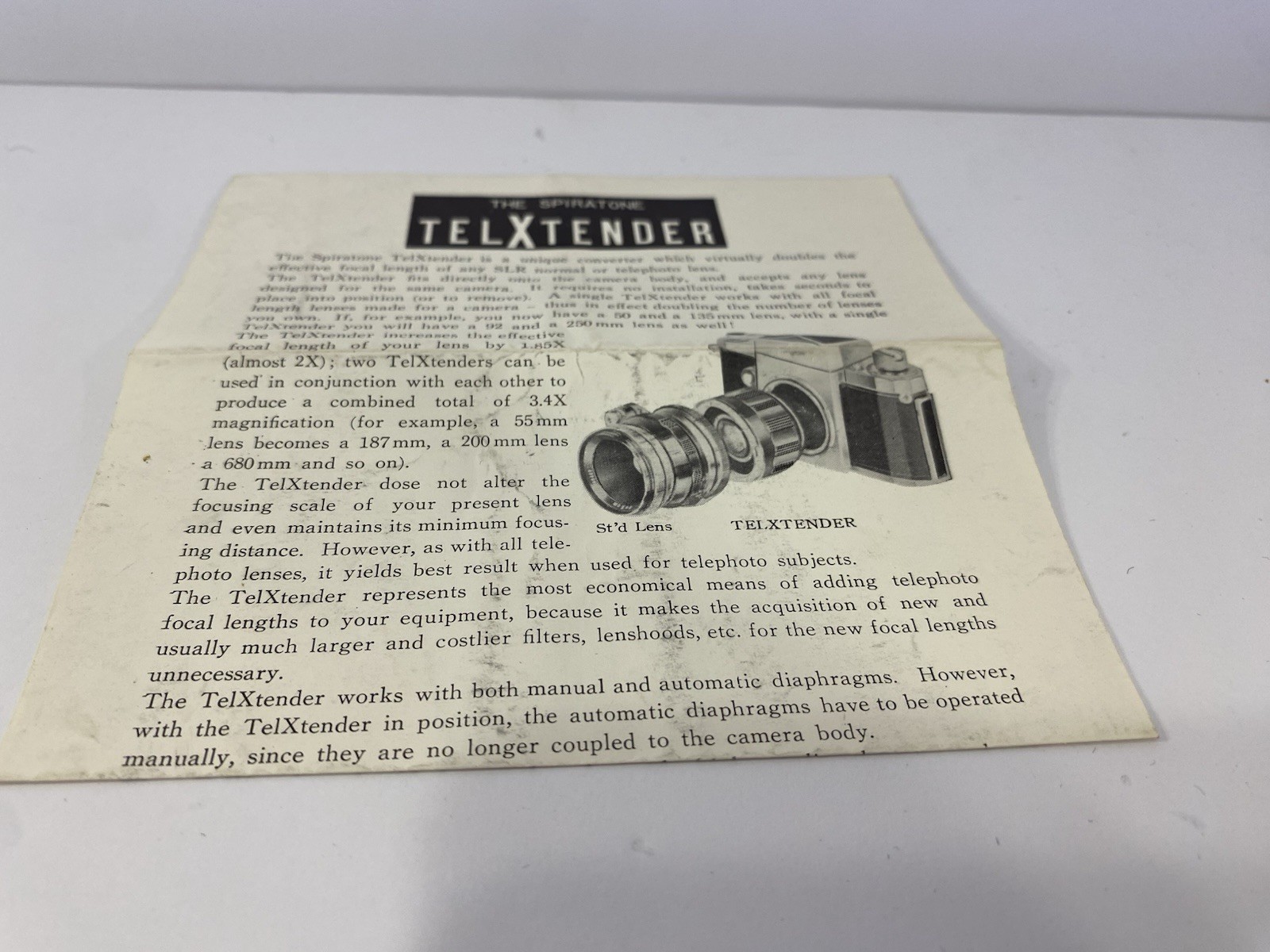 Spiratone TelXtender Adapter for Nikon NI with Case – Made in Japan