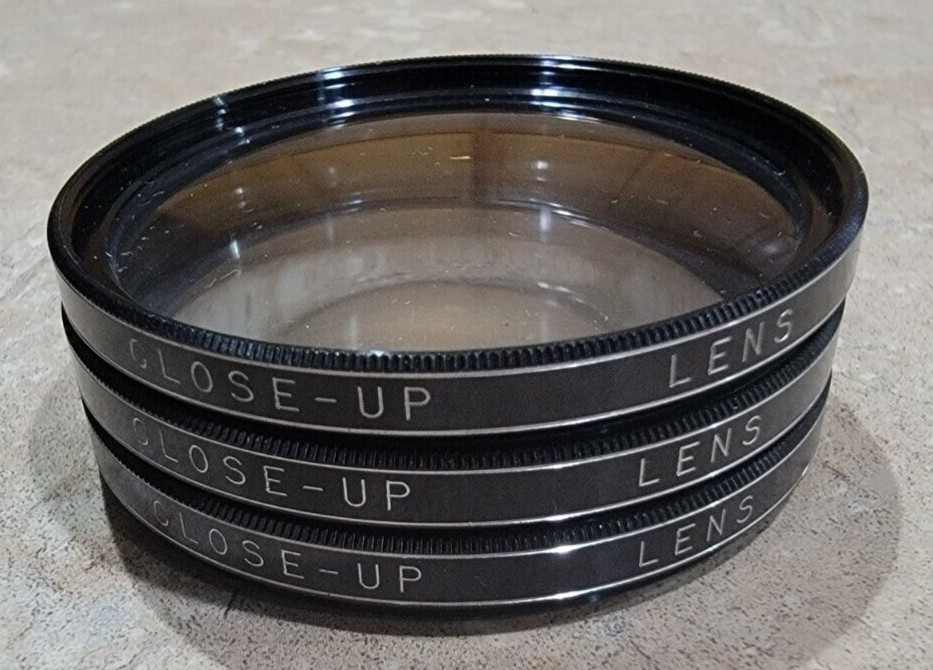 Vivitar 49mm Close Up Macro Lens Filter Diopter Set +1 +2 +4 Case PH-66 Vintage