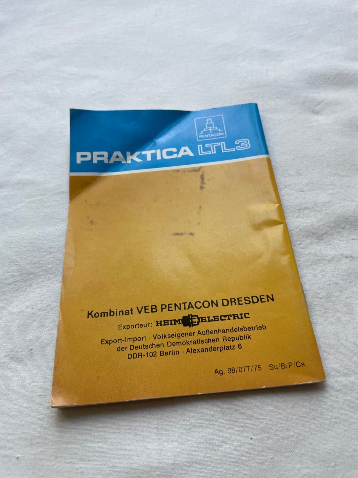 Praktica LTL original Manual in 4 languages – polish, chech, bolgarian, russian