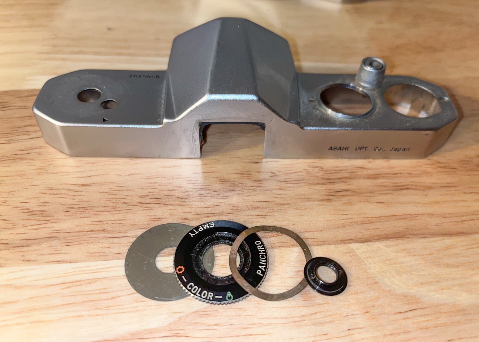 PENTAX SPOTMATIC Honeywell Top Cover Bezel Vintage SLR /w Rewind Cover Plate