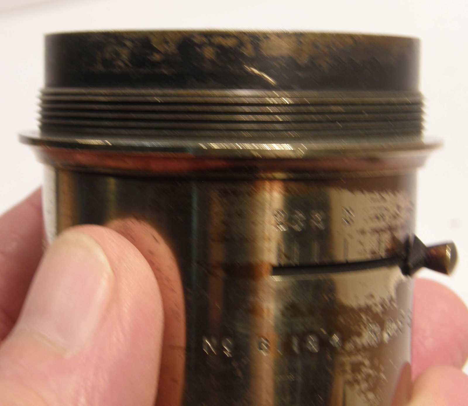 VINTAGE BRASS MOUNT ONLY 12in/1:8 ROSS LONDON No 6118 4 HOMOCENTRIC LENS AS-IS