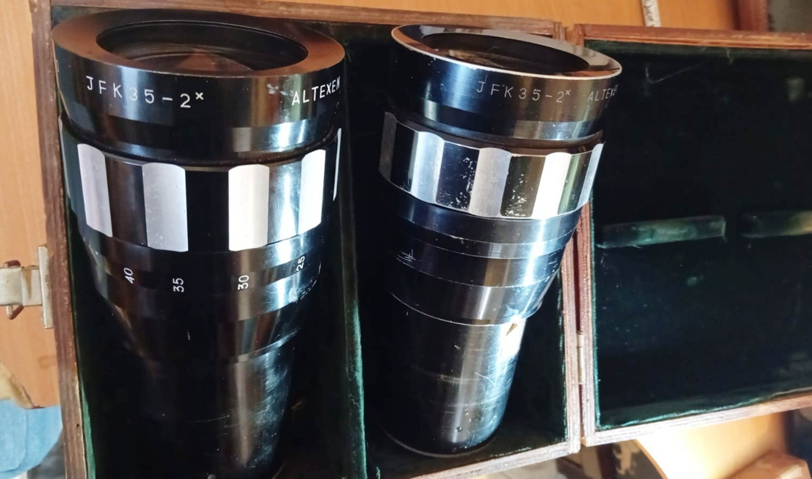 camera Lens ALTEXEN JFK 35 2x china Anamorphic Cinemascope box of couple rare
