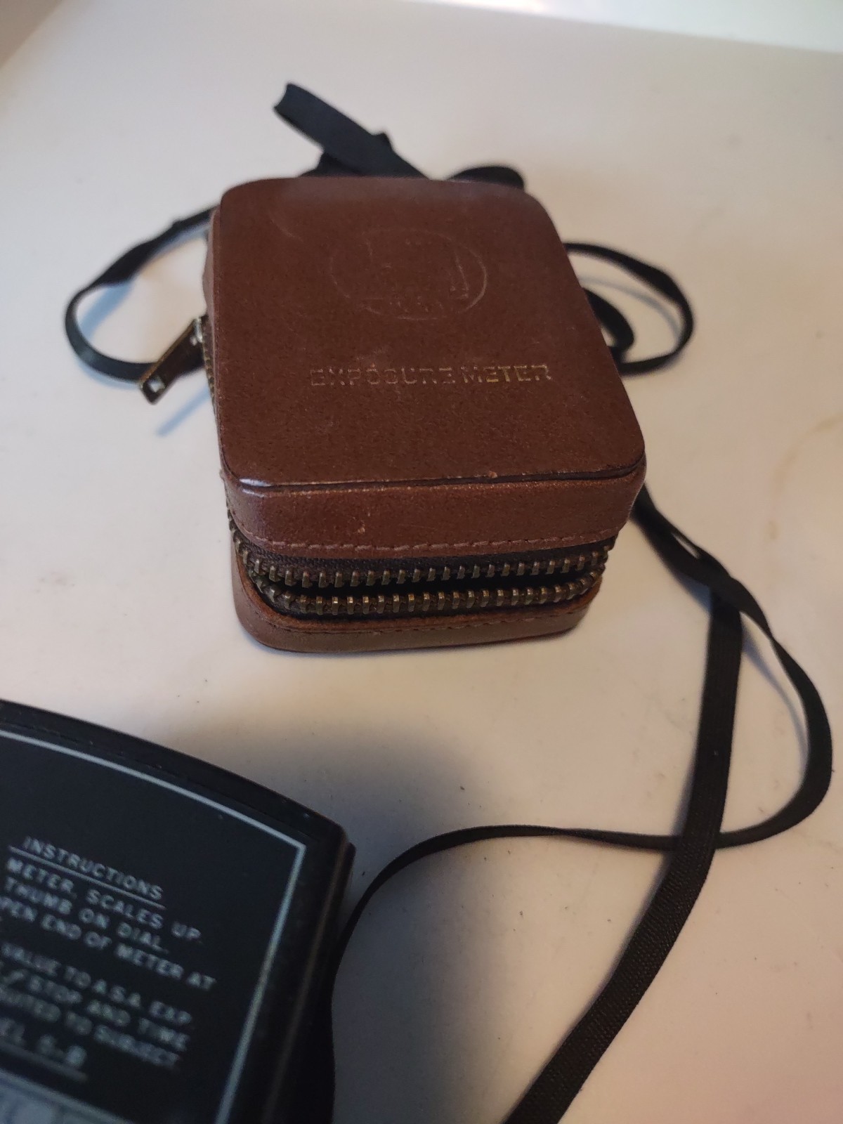 Vintage DeJur-Amsco Model 5-B Light Exposure Meter in Original Leather Zip-Case