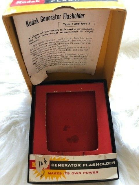 1950’s KODAK EKTAMITE Flasholder with Kodak Generator Flasholder Box Vintage