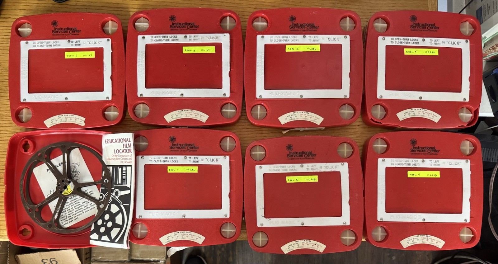 Vintage Plio-Magic 16mm Film Archival Plastic Storage Box 7″ Reel Film & Case