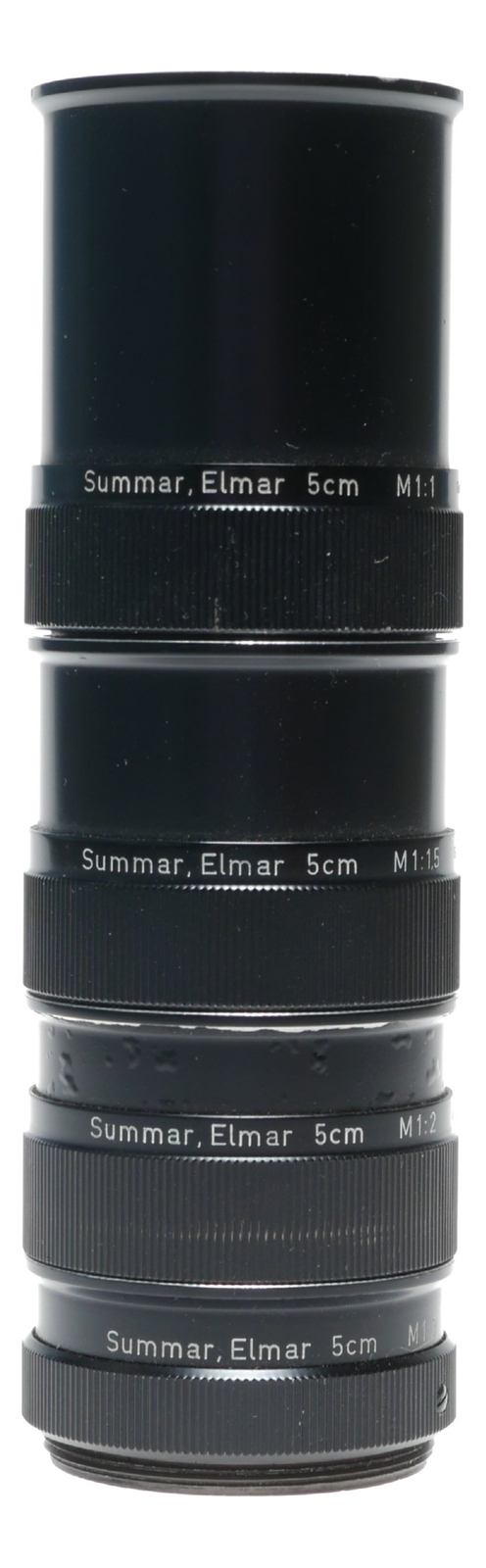 Summar Elmar Leitz Wetzlar extension tube macro set 5cm Black vintage set