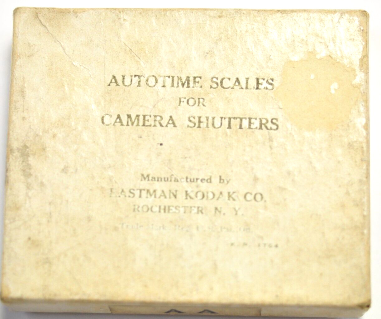 Kodak Autotime Scales for early Kodak ball bearing camera shutters. Type AA.
