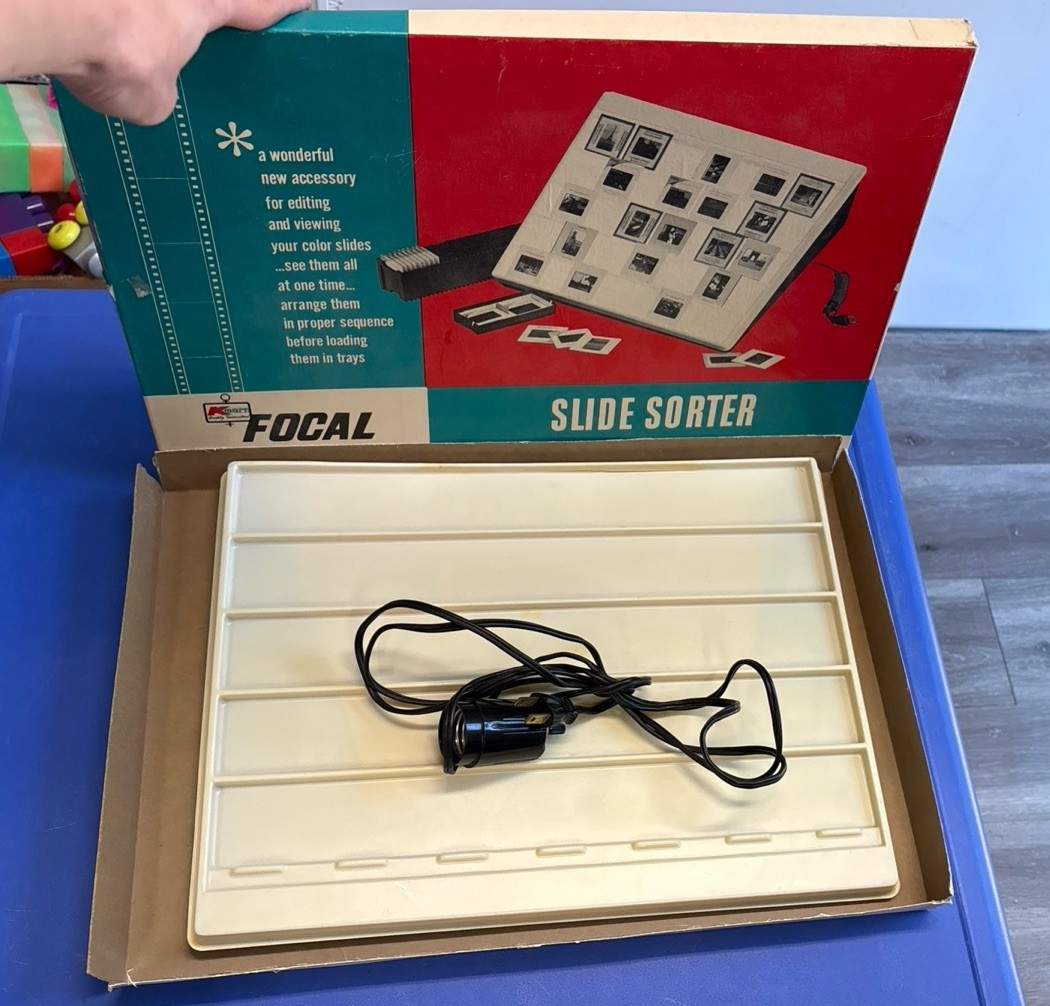 Vintage Kmart Focal Slide Sorter with Original Box and Light Socket/Cord