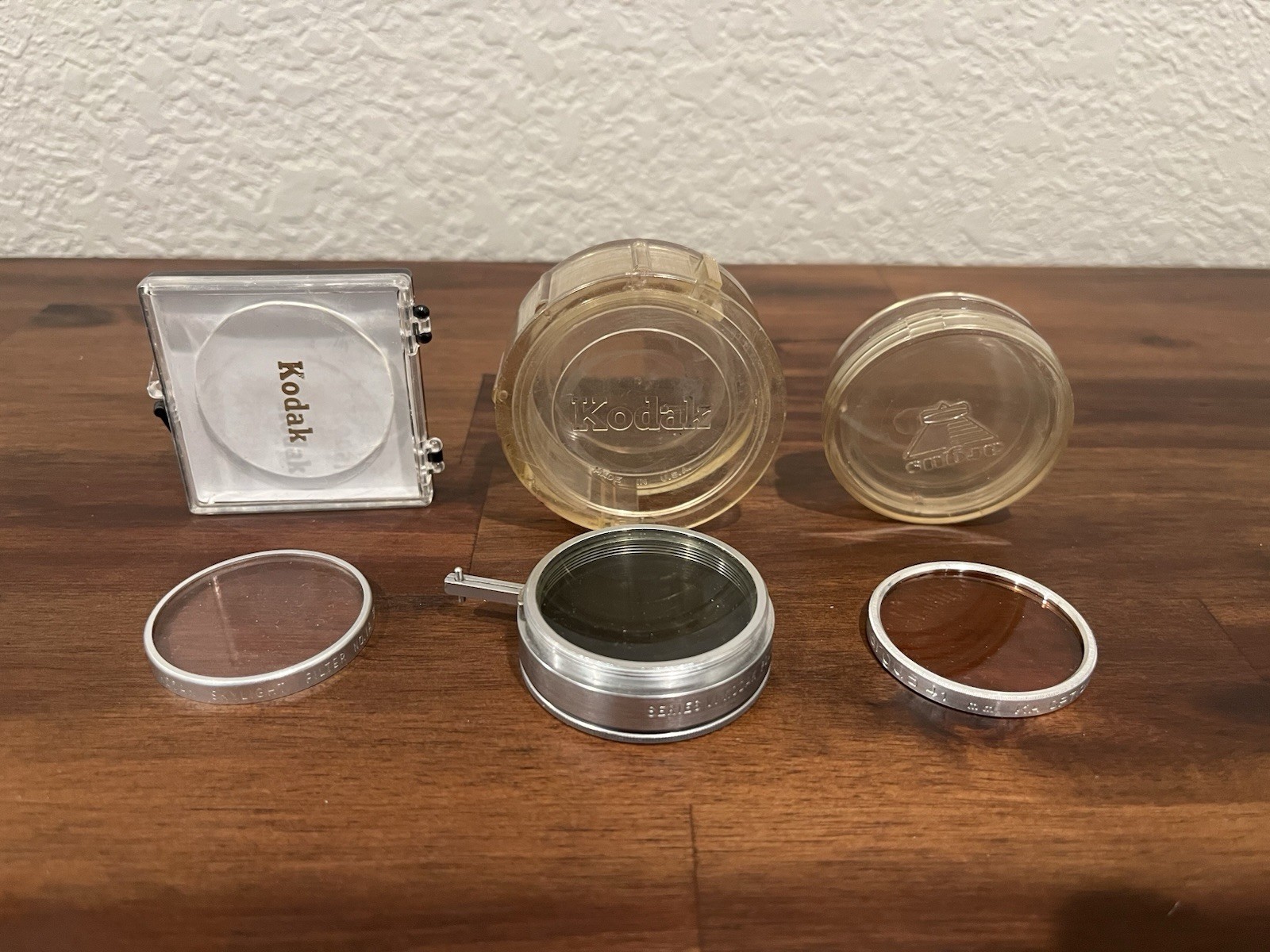 Vintage Photography Lot Vivitar Series 1 Macro Lens Tiffen Kodak Filters Case