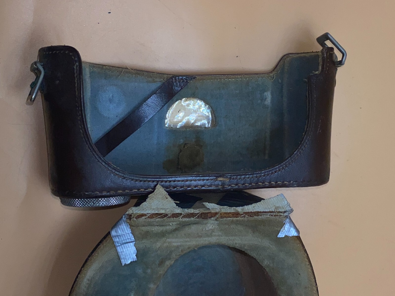 Leitz Wetzlar Leica Leather Camera Case with Window on Back Vintage – No Camera