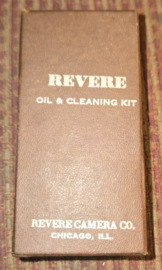 Vtg Revere Camera Co Oil & Cleaning Kit – Oil Jar, Oiler, Brush-Box