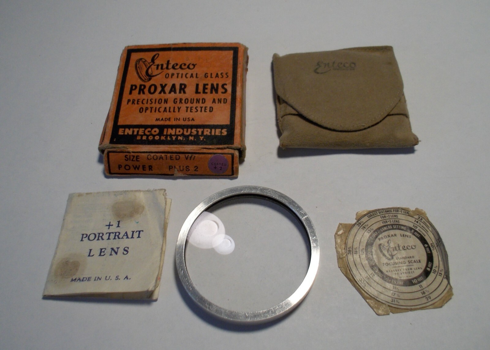 Vintage Enteco Proxar Lens Set Includes 1+, 2+ and 3+ Ultra Close-up Lenses