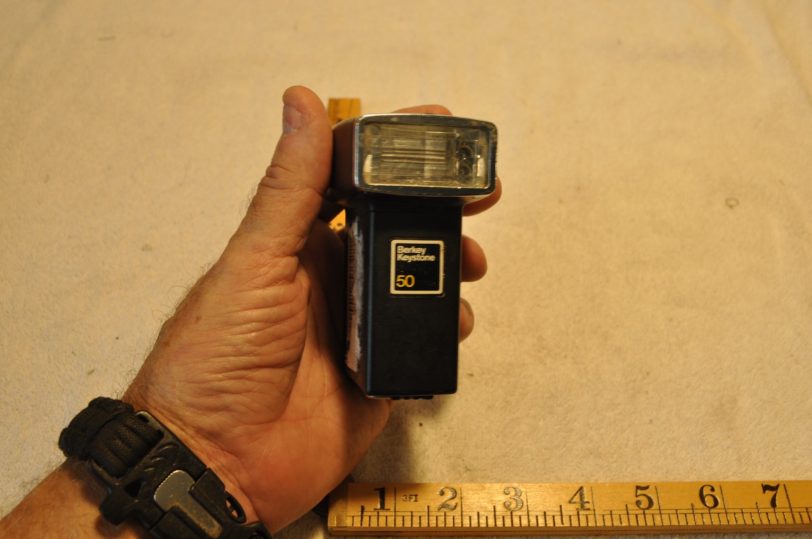 BERKEY KEYSTONE 50 ELECTRONIC FLASH, Used UNTESTED COND FOR PARTS OR DISPLAY
