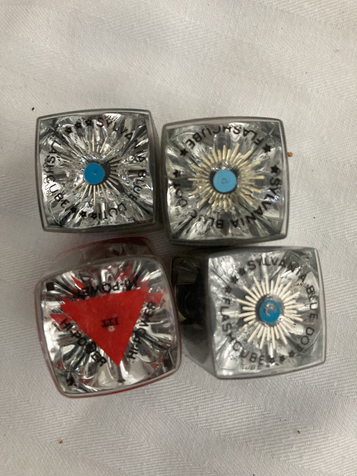 Vintage Sylvania Westinghouse Blue Dot Flashcubes -9 cubes/12 Flashes,4 singles