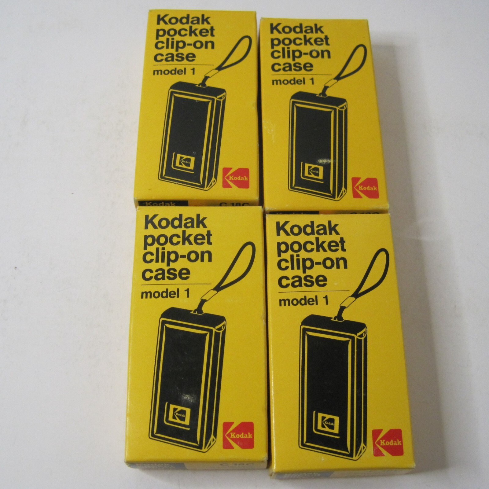 Lot of 4 Kodak Pocket Clip-on Case Model 1 C 18C For Kodak Instamatic 10 Camera