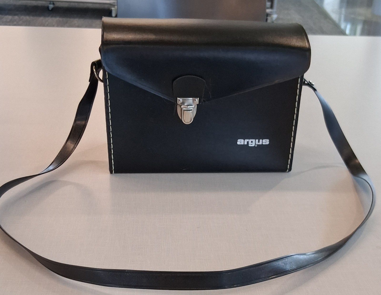 Vintage ARGUS Black Camera Hard Case With Strap Fits Super 8 Movie Camera 1965