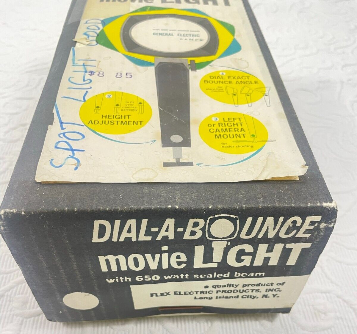 Sylvania Vtg Dial-A-Bounce Movie LIght with 650 Watt Sealed Beam