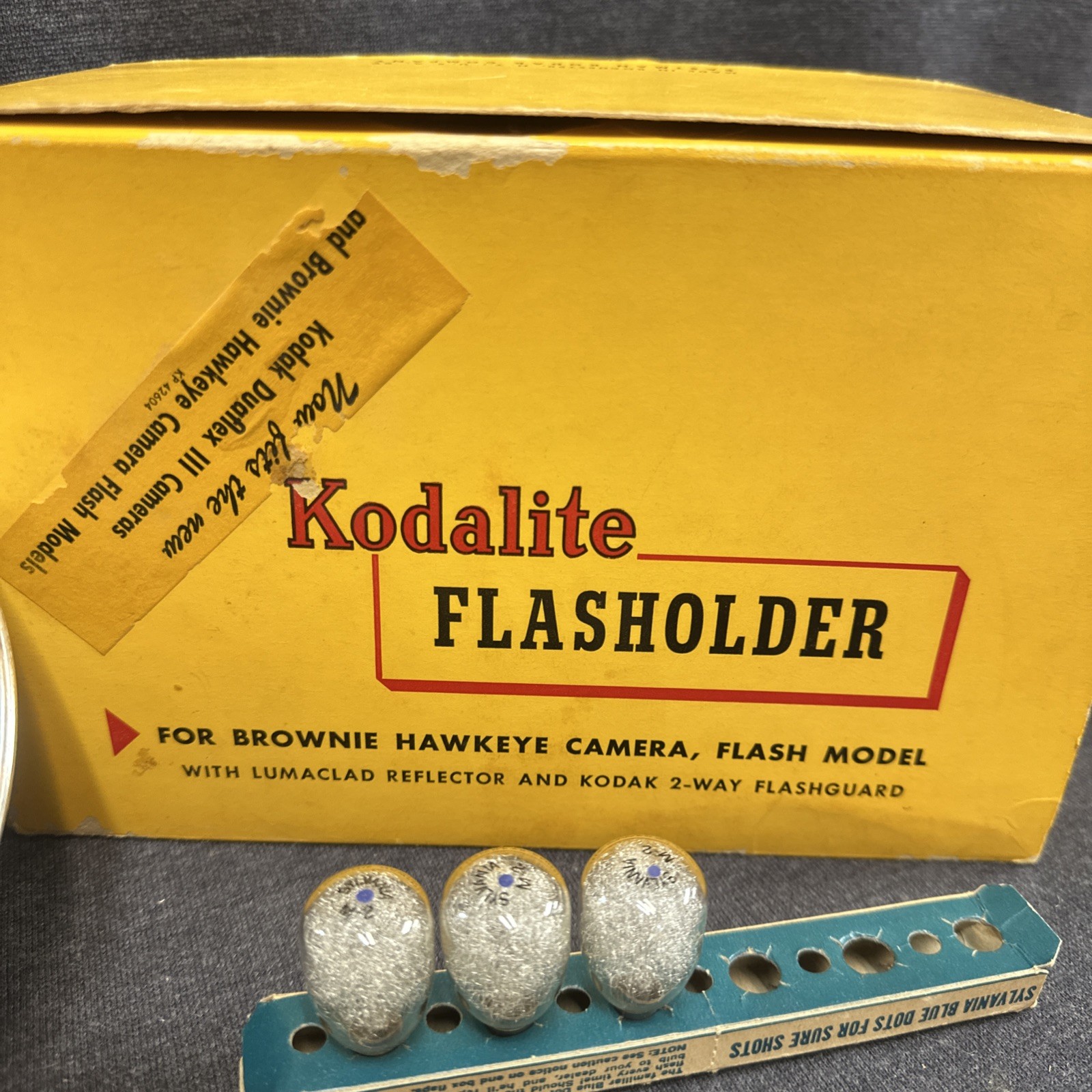 Vintage Kodak 177F Kodalite Flasholder W/lumaclad Reflector & Flashguard D2C