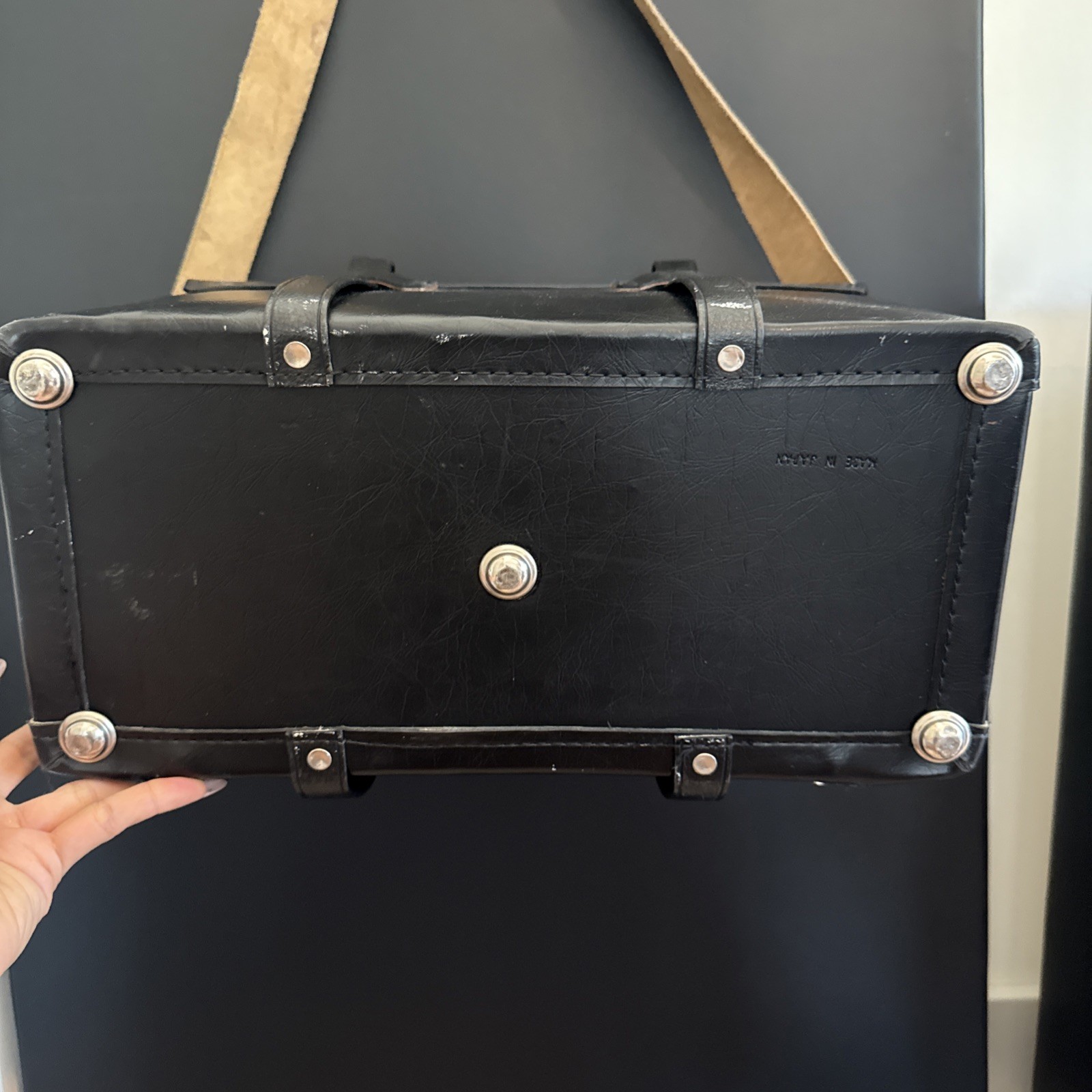 VINTAGE KALI-BAG BLACK LEATHER LARGE CAMERA BAG KALIMAR IN JAPAN