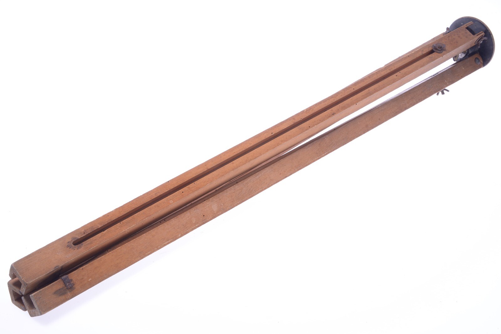 ✅ ANTIQUE WOOD TRIPOD 1.29M, 50.78″ ZEISS? KODAK? 9X12CM GLASS PLATE VIEW CAMERA