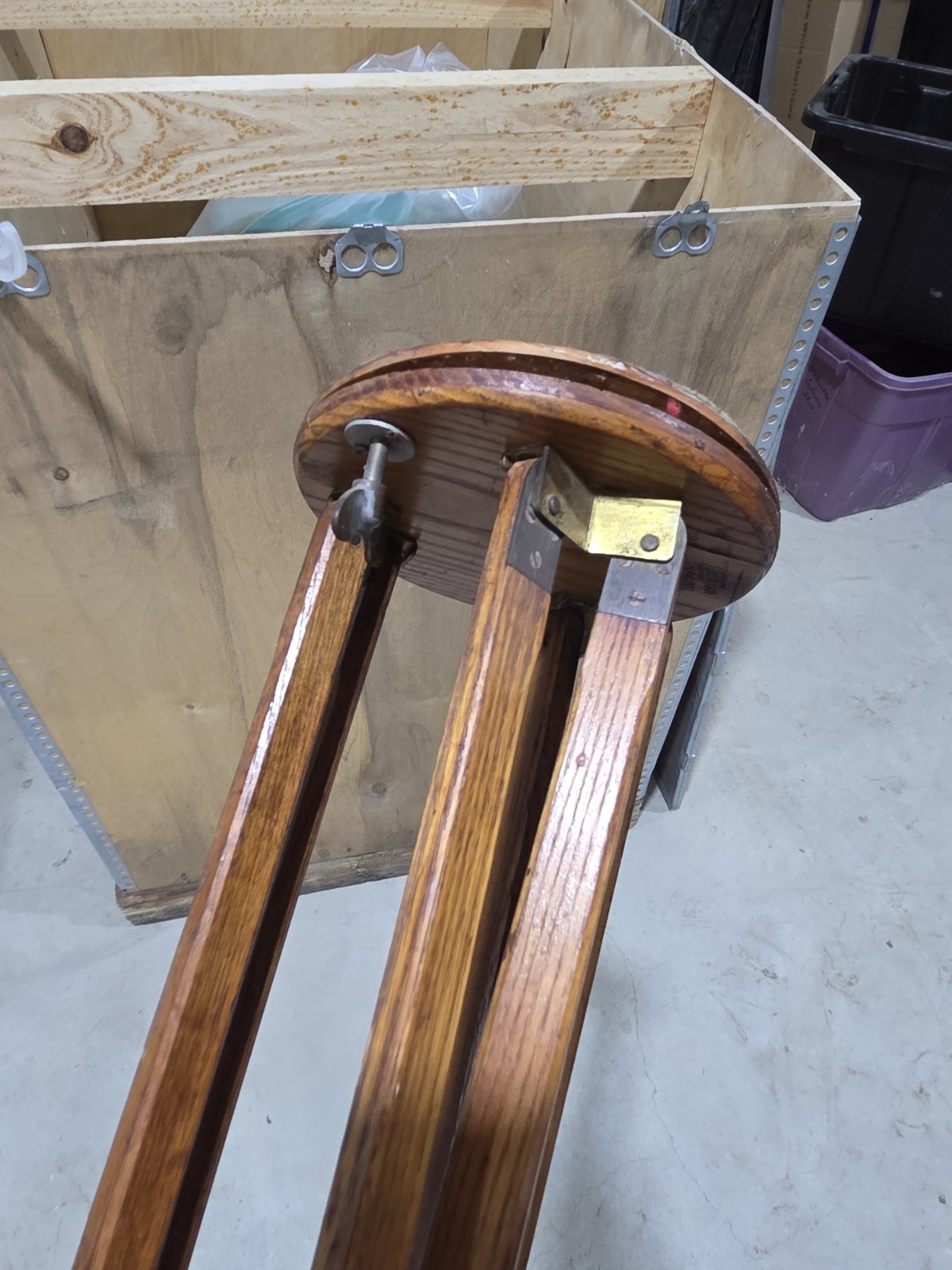 Antique Eastman Kodak Co. wooden Crown Tripod Rare Vintage