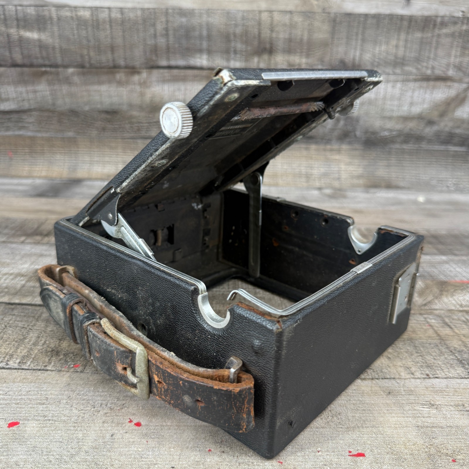 Vintage GraFlex Speed Graphic Press Camera Case Holder Only Doesn’t Close