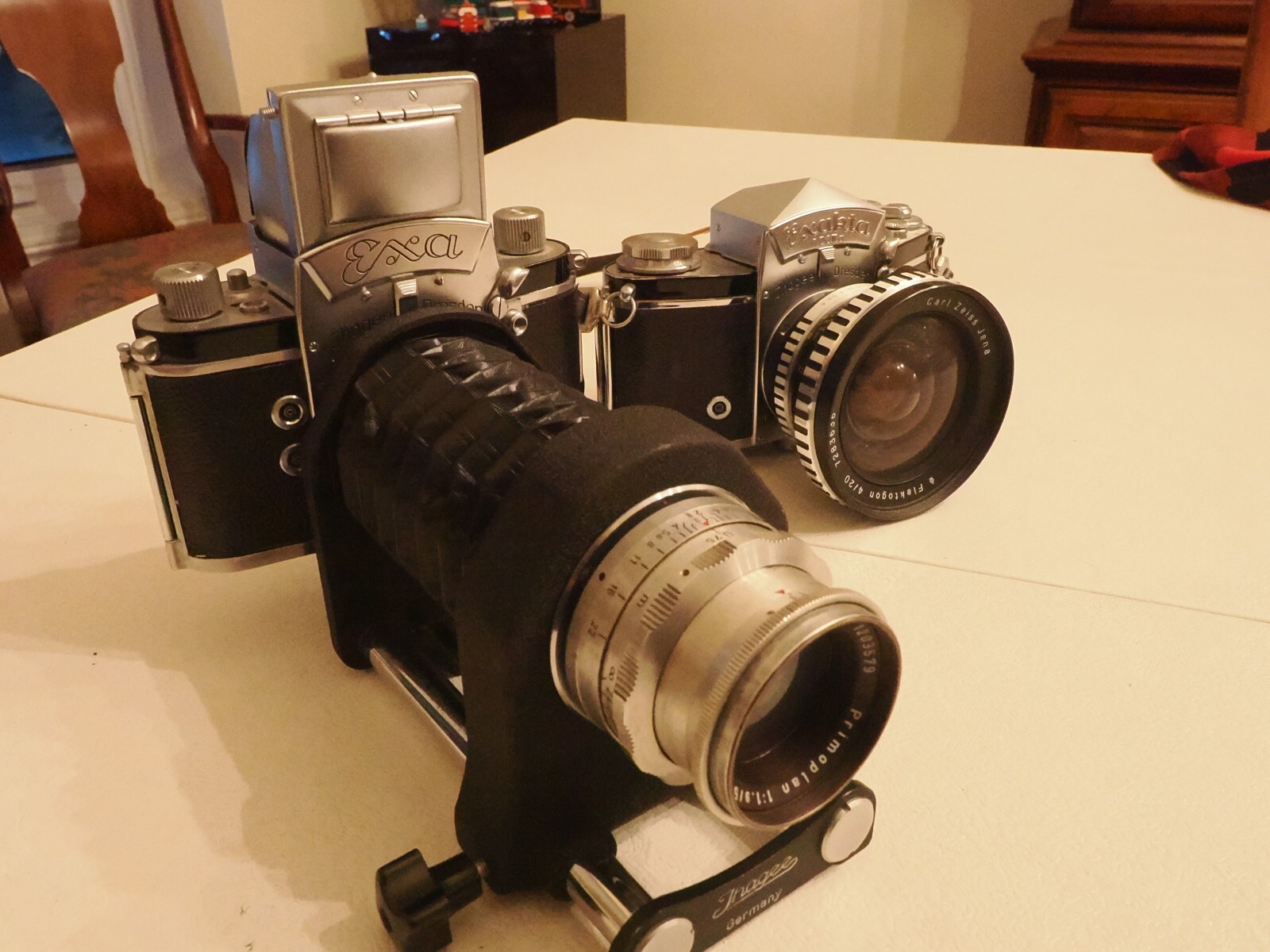Ihagee Exakta Mount Macro Photography Rail Bellows, excellent working condition