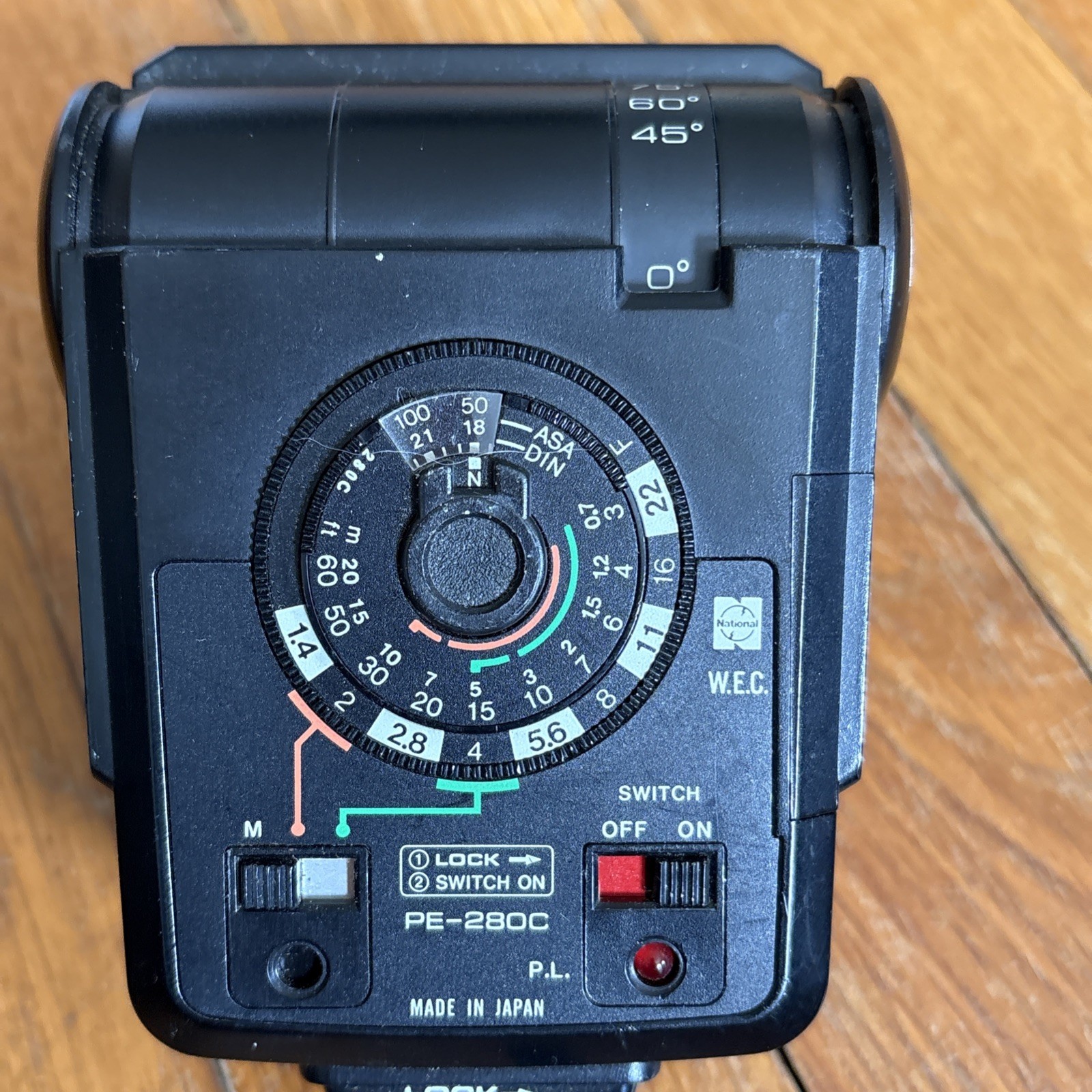 Vintage National Camera Flash Model PE-280C Working