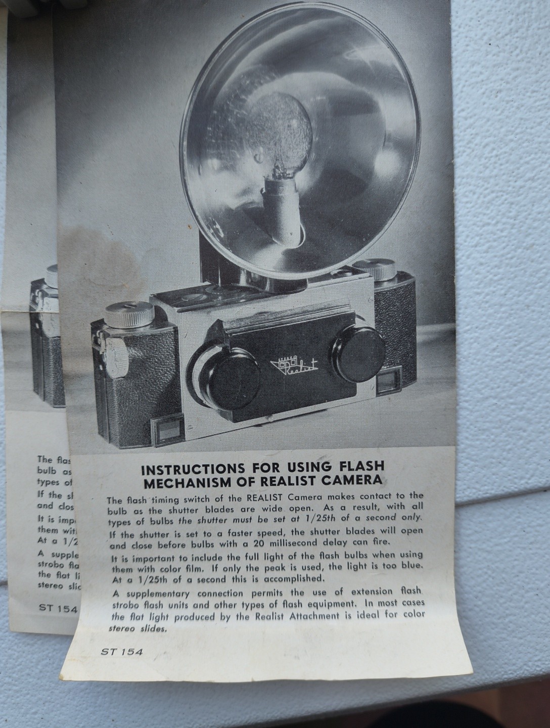 Stereo Realist Attachment for photoflash