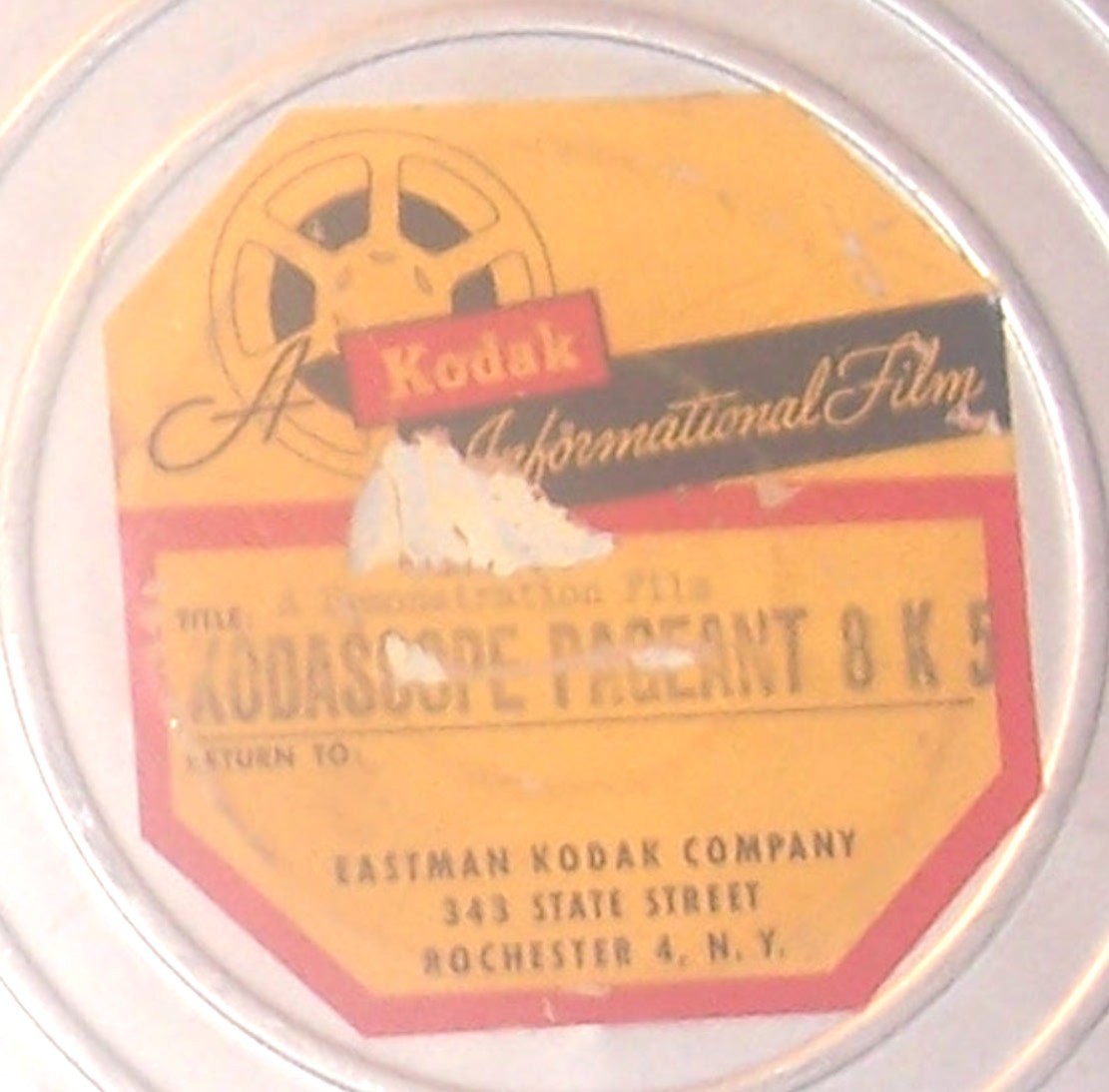 EASTMAN KODAK 16mm 400′ 1930 Movie Film Projector Picture KODASCOPE Reel + Can C